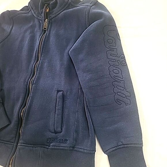 Carhartt Other - Carhartt Zip Up Sweatshirt M Full Embroidered Arm Sleeve BLue monochrome